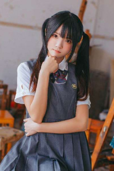 桜桃喵 畫室少女 - Loli schoolgirl cosplay - (17P)