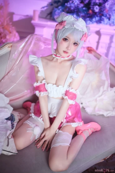 Coser@阿包也是兔娘: 七夕粉粉女仆 (49 photos) 1