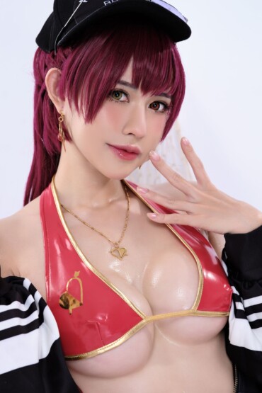 Coser@PingPing - Hoshou Marine Swimwear Hololive (28P)