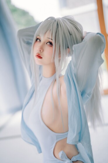 Coser@ Sprout o0 - White Swimsuit (26P)