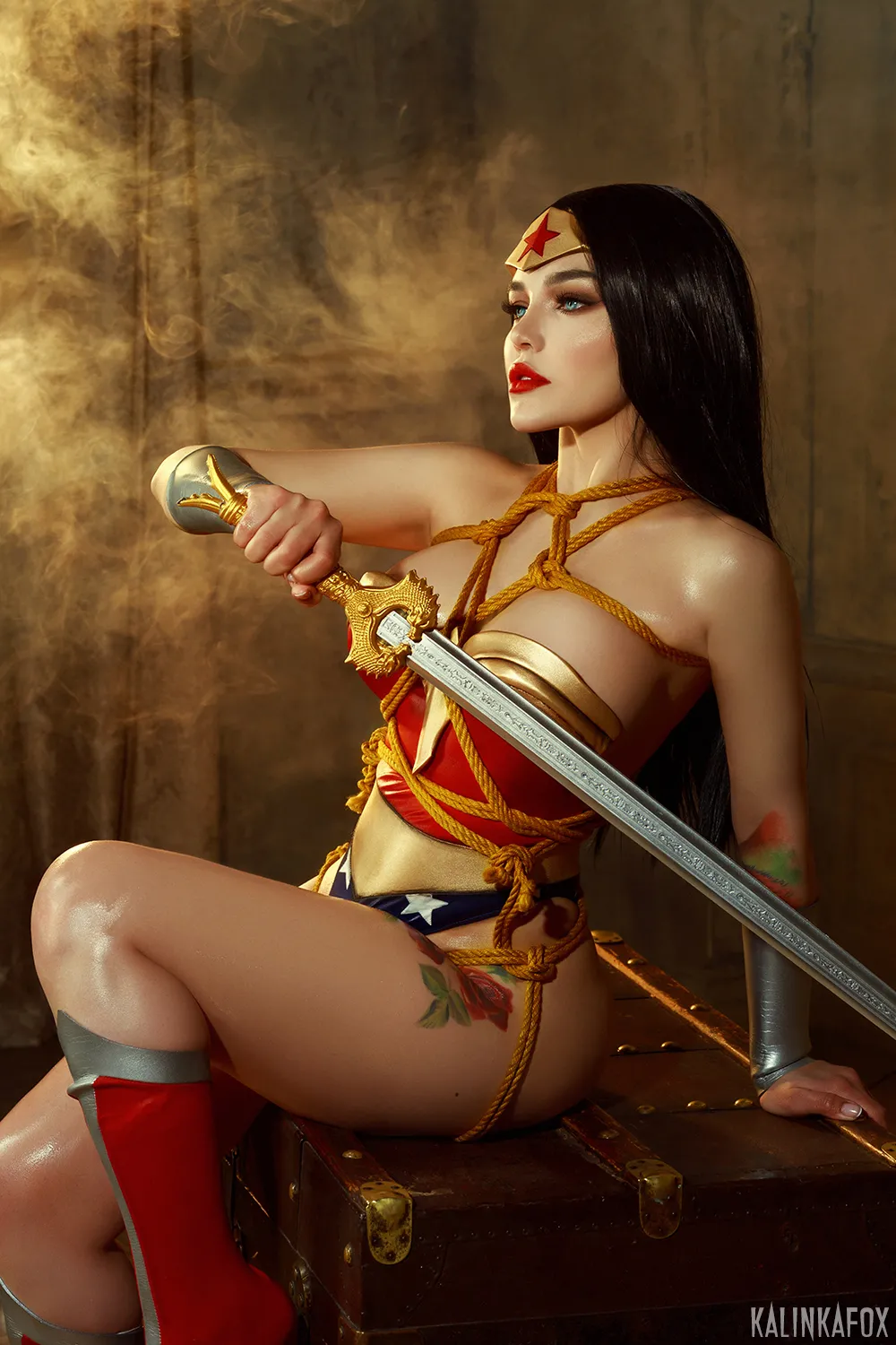 Kalinka Fox - Wonder Woman Shibari Kalinka Fox - Wonder Woman Shibari