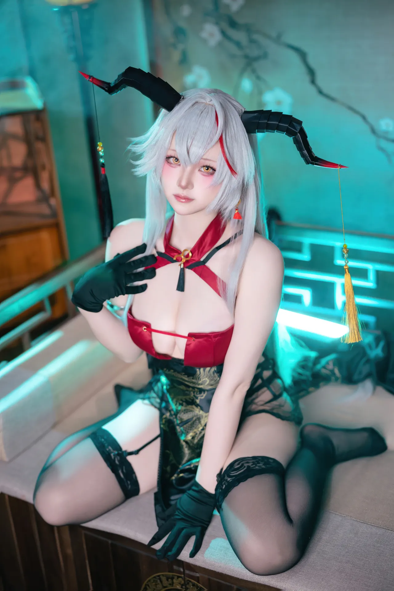 Yukako - Azure Route Egil cheongsam Yukako - Azure Route Egil cheongsam