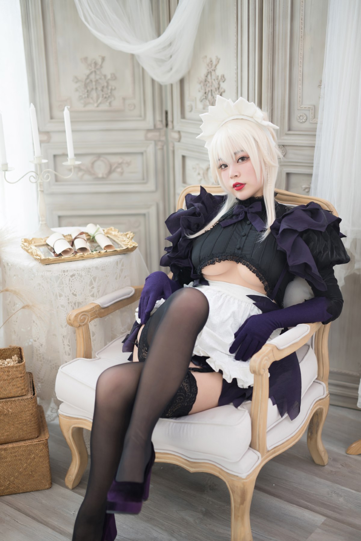 Coser@ White Wo Vol.054 黑枪呆女仆 Coser@ White Wo Vol.054 黑枪呆女仆