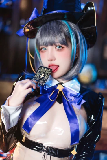 Coser@ Kaoru kaOri: Blue Route Cheshire Magician (96 photos + 13 videos)