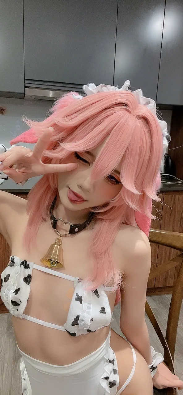 PoppaChan - Yae Miko Cow PoppaChan - Yae Miko Cow