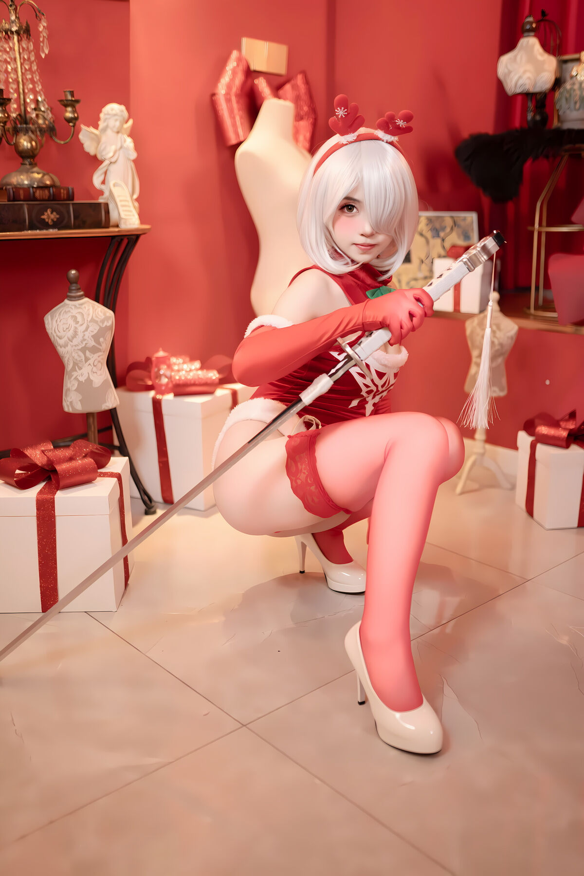 Coser@Bangni Bonnie - Christmas Neil Red Dress Sister Part01 (67P) Coser@Bangni Bonnie - Christmas Neil Red Dress Sister Part01 (67P)