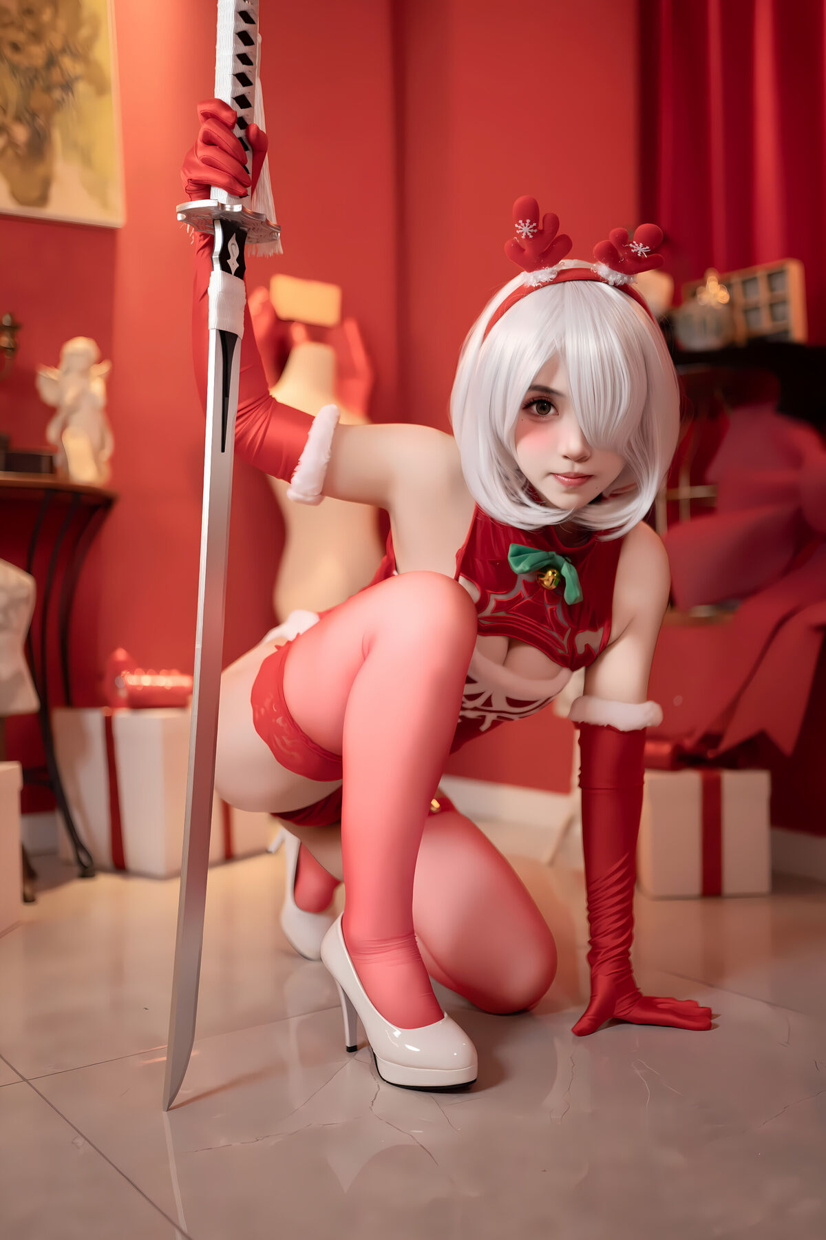 Coser@Bangni Bonnie - Christmas Neil Red Dress Sister Part01 (67P) Coser@Bangni Bonnie - Christmas Neil Red Dress Sister Part01 (67P)