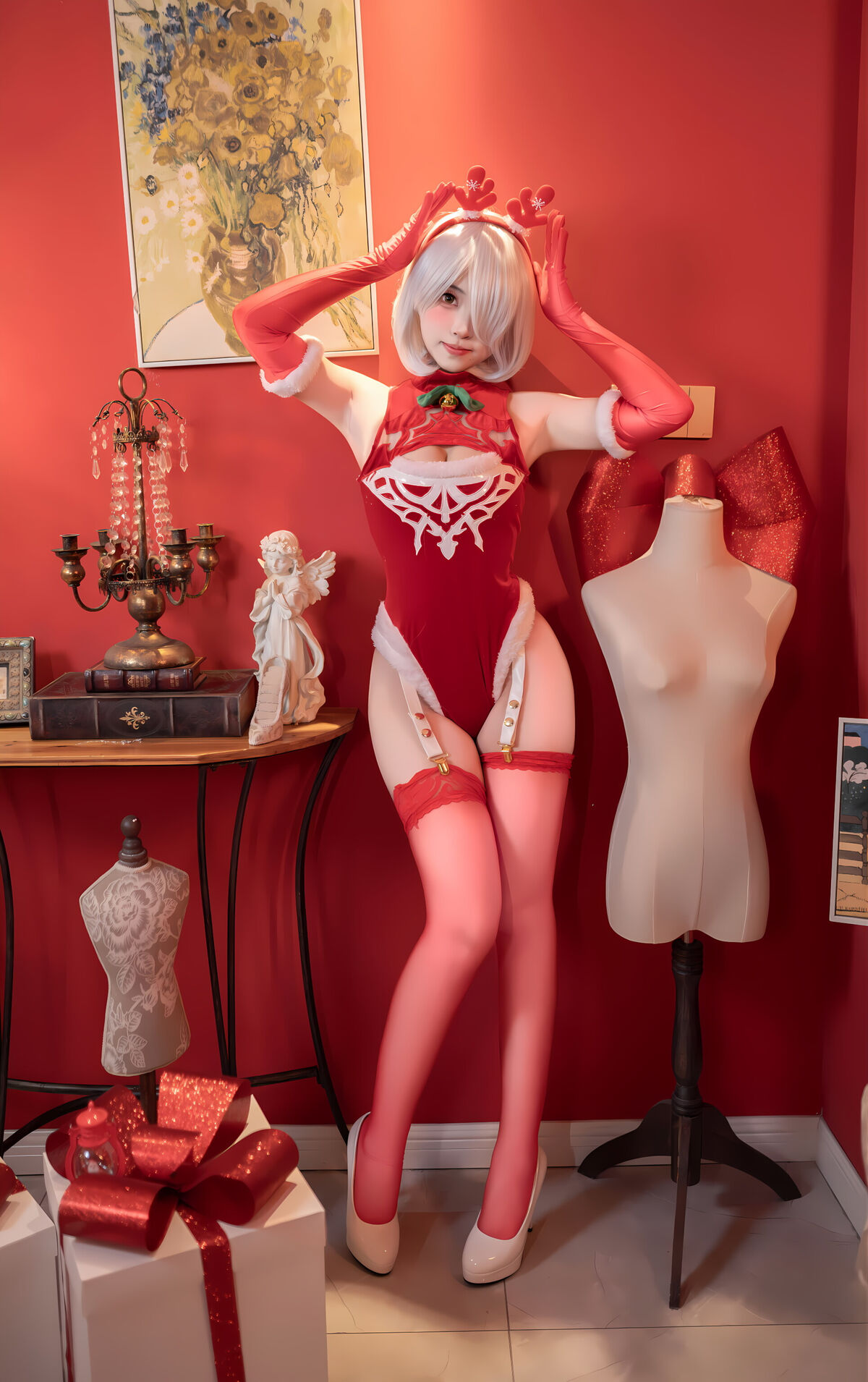 Coser@Bangni Bonnie - Christmas Neil Red Dress Sister Part01 (67P) Coser@Bangni Bonnie - Christmas Neil Red Dress Sister Part01 (67P)