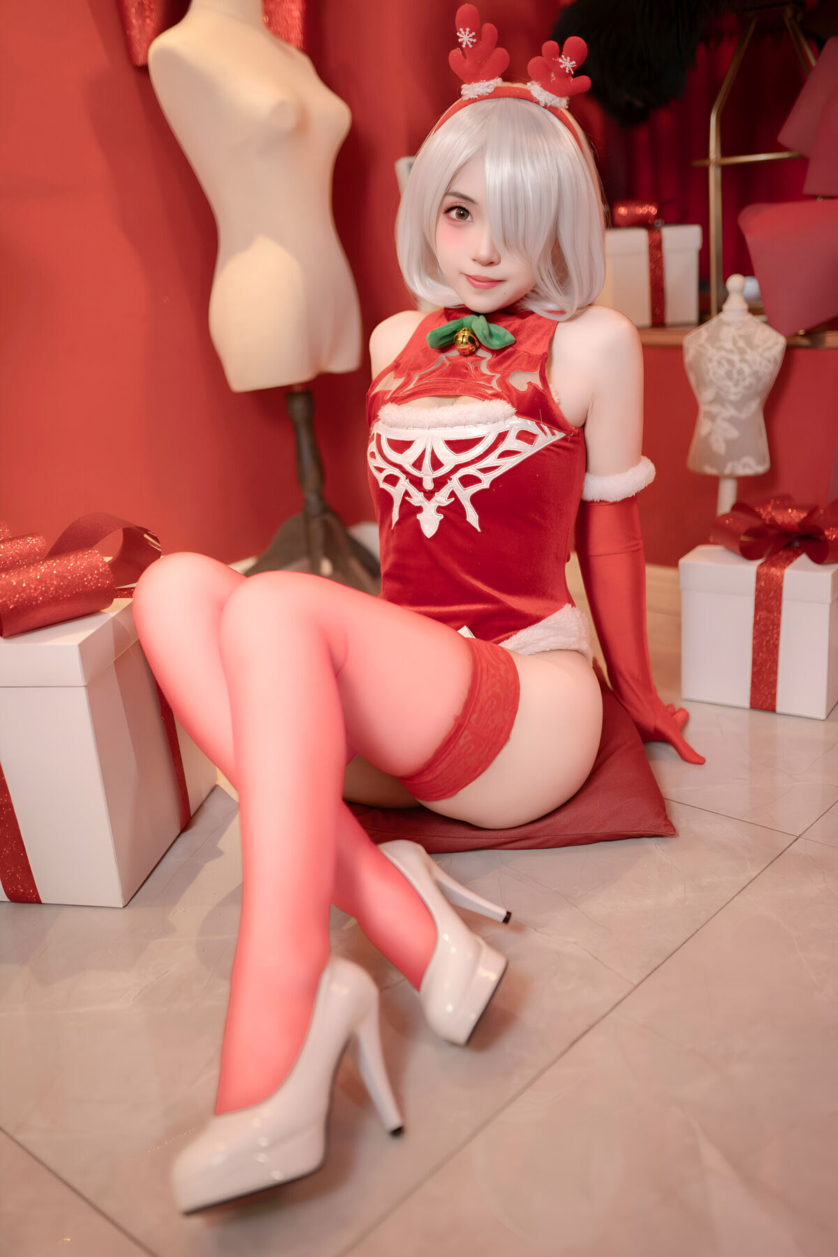 Coser@Bangni Bonnie - Christmas Neil Red Dress Sister Part01 (67P) Coser@Bangni Bonnie - Christmas Neil Red Dress Sister Part01 (67P)