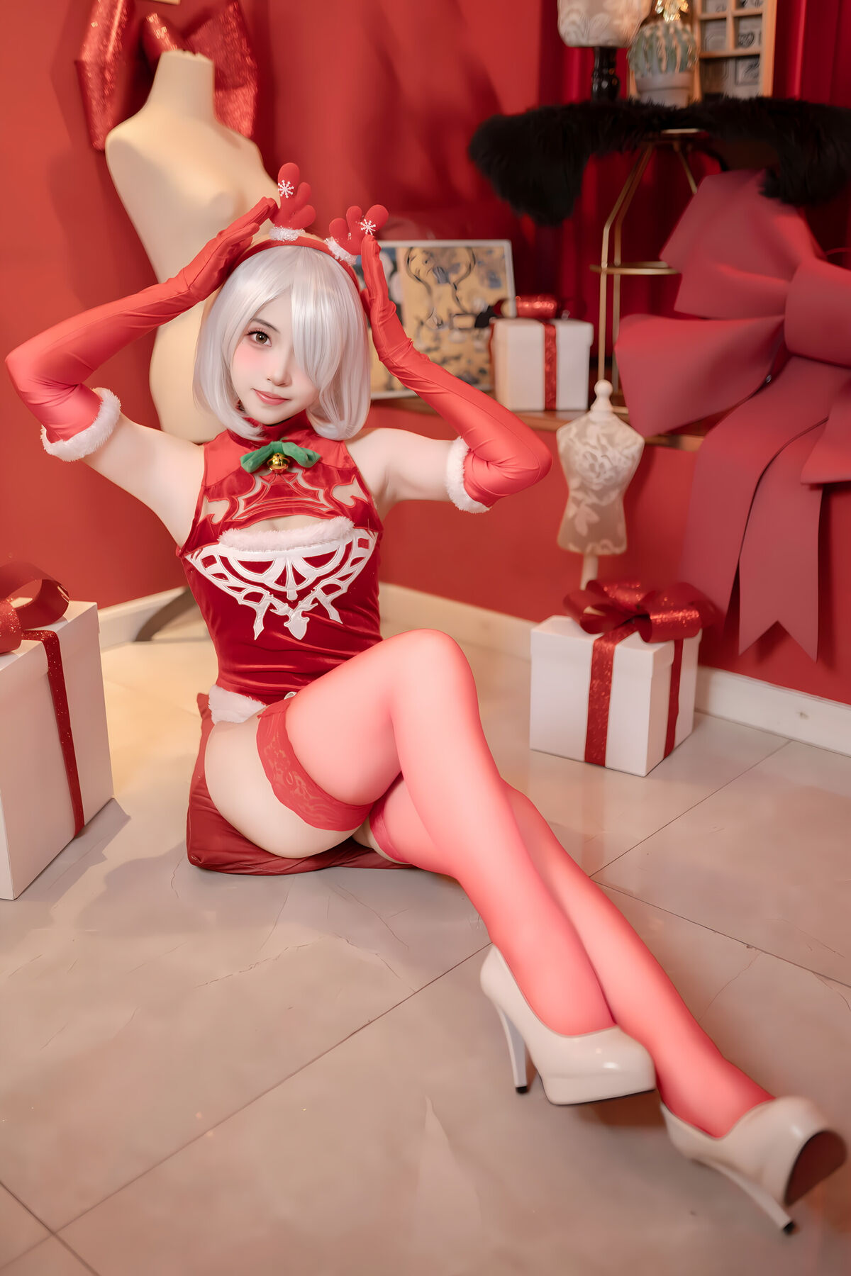 Coser@Bangni Bonnie - Christmas Neil Red Dress Sister Part01 (67P) Coser@Bangni Bonnie - Christmas Neil Red Dress Sister Part01 (67P)