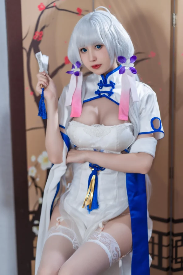 Xiyuanji Nange - Blue Route Glory Cheongsam 9 Xiyuanji Nange - Blue Route Glory Cheongsam