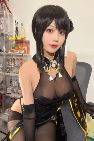 Coser@无影喵喵Ghost: 镇海黑旗袍 (131 photos + 4 videos) 9 Coser@无影喵喵Ghost: 镇海黑旗袍 (131 photos + 4 videos)