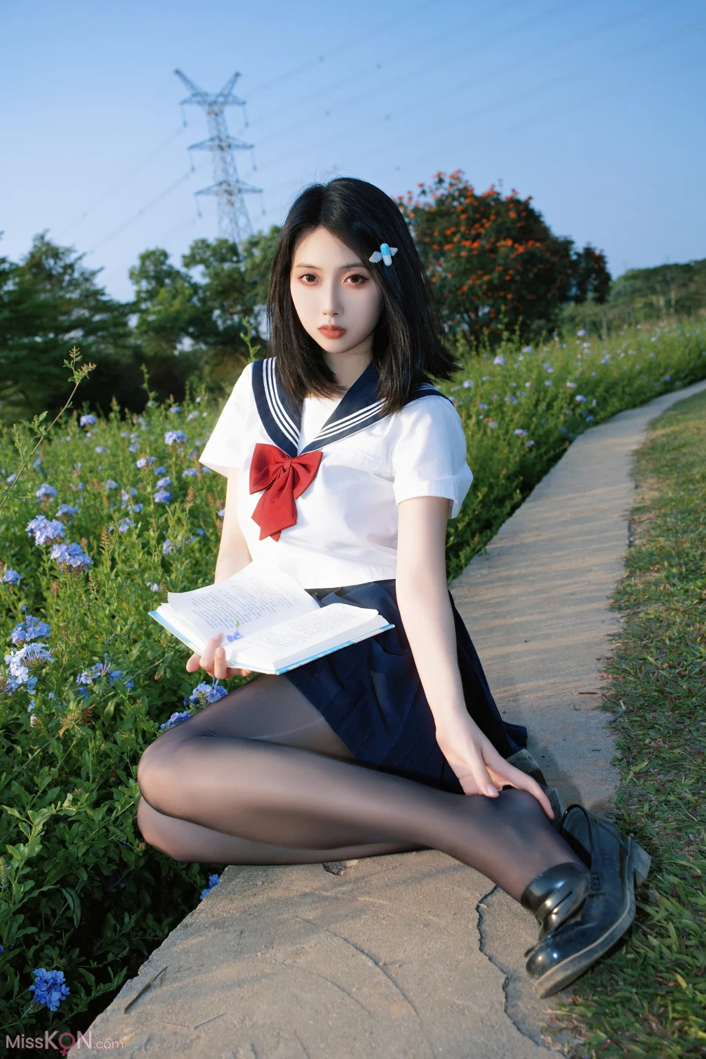 Coser@ Seven Red Beans: Blue Flower JK (39 photos) Coser@ Seven Red Beans: Blue Flower JK (39 photos)