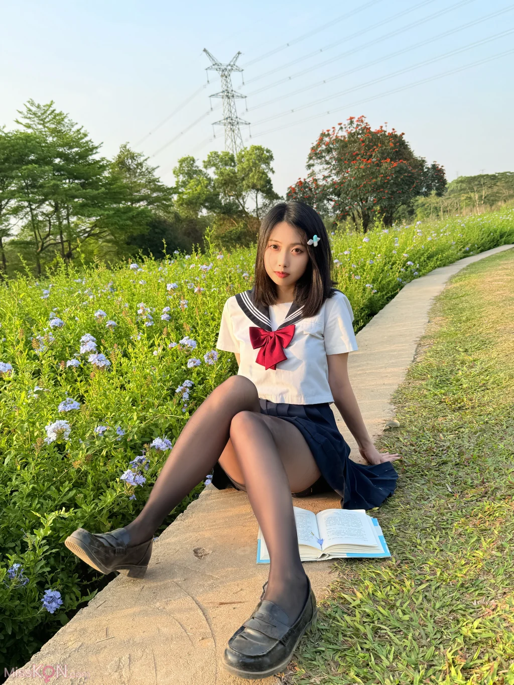 Coser@ Seven Red Beans: Blue Flower JK (39 photos) Coser@ Seven Red Beans: Blue Flower JK (39 photos)