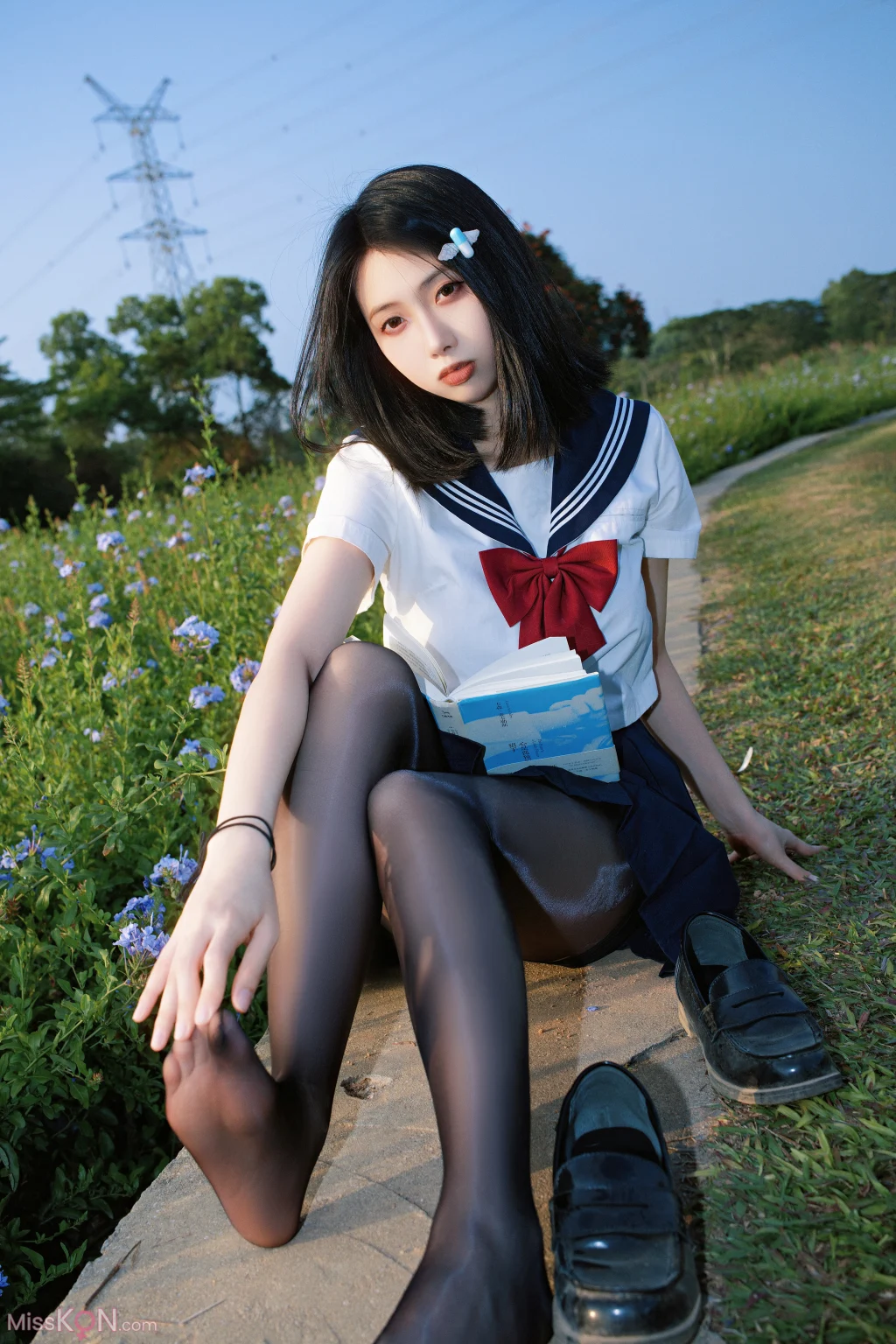 Coser@ Seven Red Beans: Blue Flower JK (39 photos) Coser@ Seven Red Beans: Blue Flower JK (39 photos)