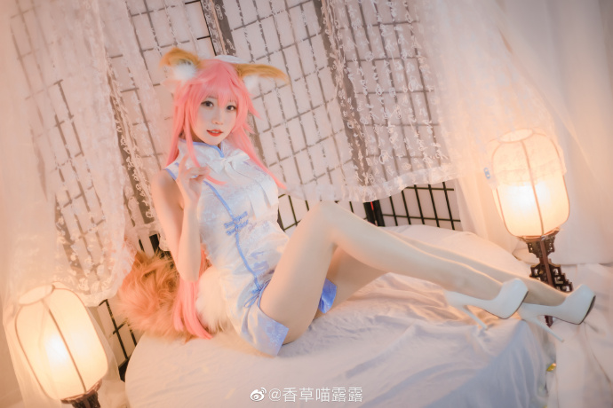 FGO co-star Jade Algae front cheongsam cos cn vanilla dew FGO co-star Jade Algae front cheongsam cos cn vanilla dew