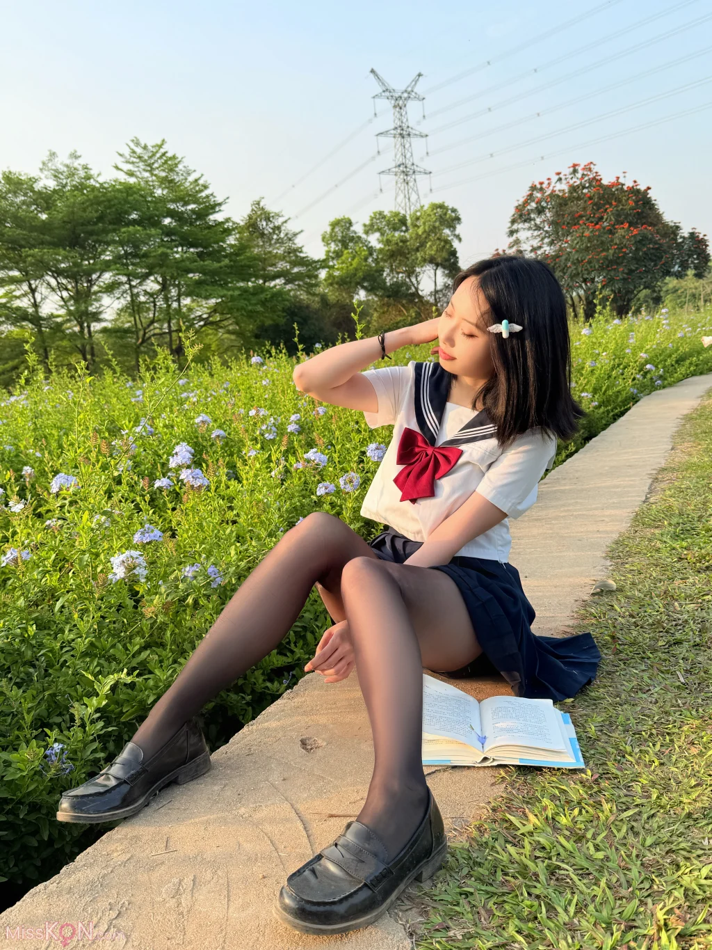 Coser@ Seven Red Beans: Blue Flower JK (39 photos) Coser@ Seven Red Beans: Blue Flower JK (39 photos)