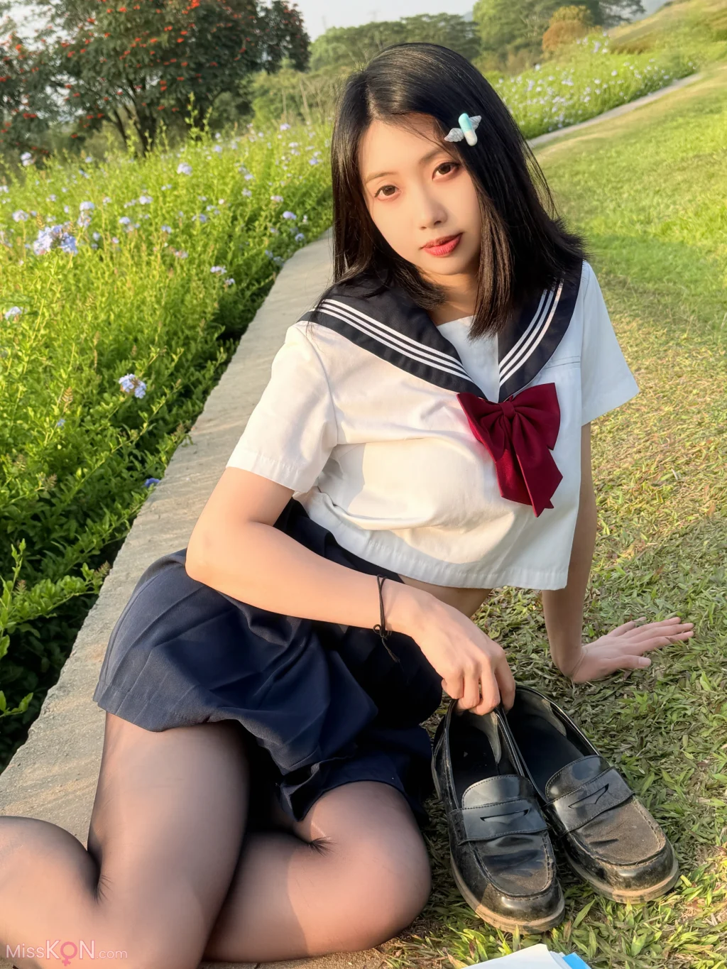 Coser@ Seven Red Beans: Blue Flower JK (39 photos) Coser@ Seven Red Beans: Blue Flower JK (39 photos)