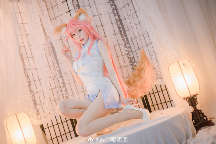FGO co-star Jade Algae front cheongsam cos cn vanilla dew FGO co-star Jade Algae front cheongsam cos cn vanilla dew