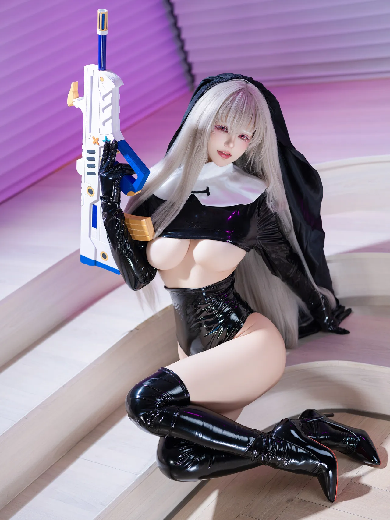 Chiyo Ogura w - Blue Archive Utazumi Sakurako Doujin Nun Outfit Chiyo Ogura w - Blue Archive Utazumi Sakurako Doujin Nun Outfit
