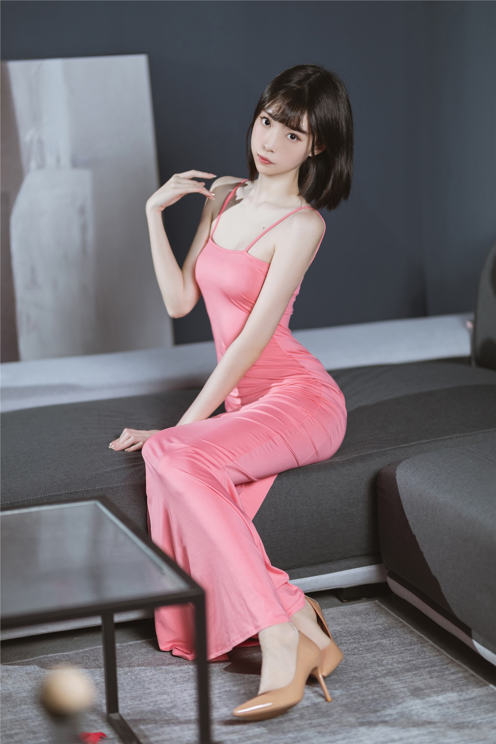 Xu Lan LAN - NO.033 Pink Long Dress Xu Lan LAN - NO.033 Pink Long Dress