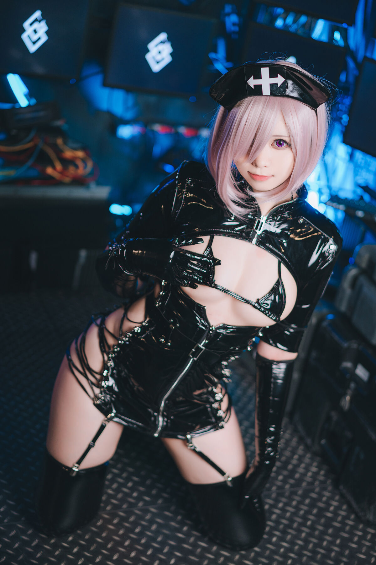 Coser@ Xiaokongsora - Ganyu Dark Nurse (20P) Coser@ Xiaokongsora - Ganyu Dark Nurse (20P)