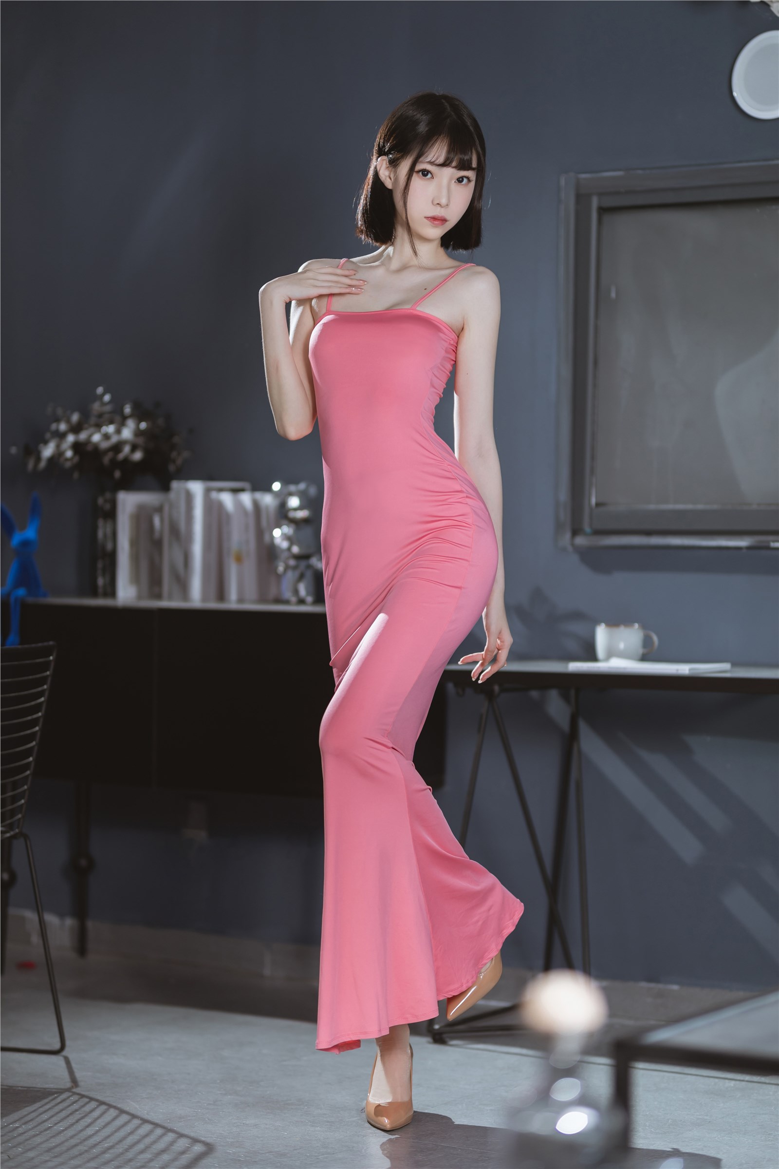 Xu Lan LAN - NO.033 Pink Long Dress Xu Lan LAN - NO.033 Pink Long Dress