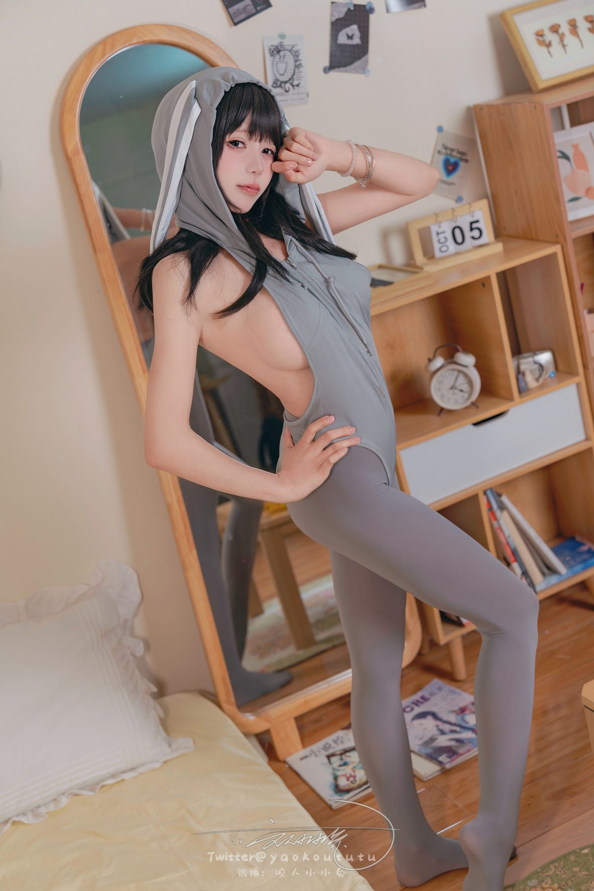 Coser@黏黏团子兔 - 小灰兔 622 Coser@黏黏团子兔 - 小灰兔 622