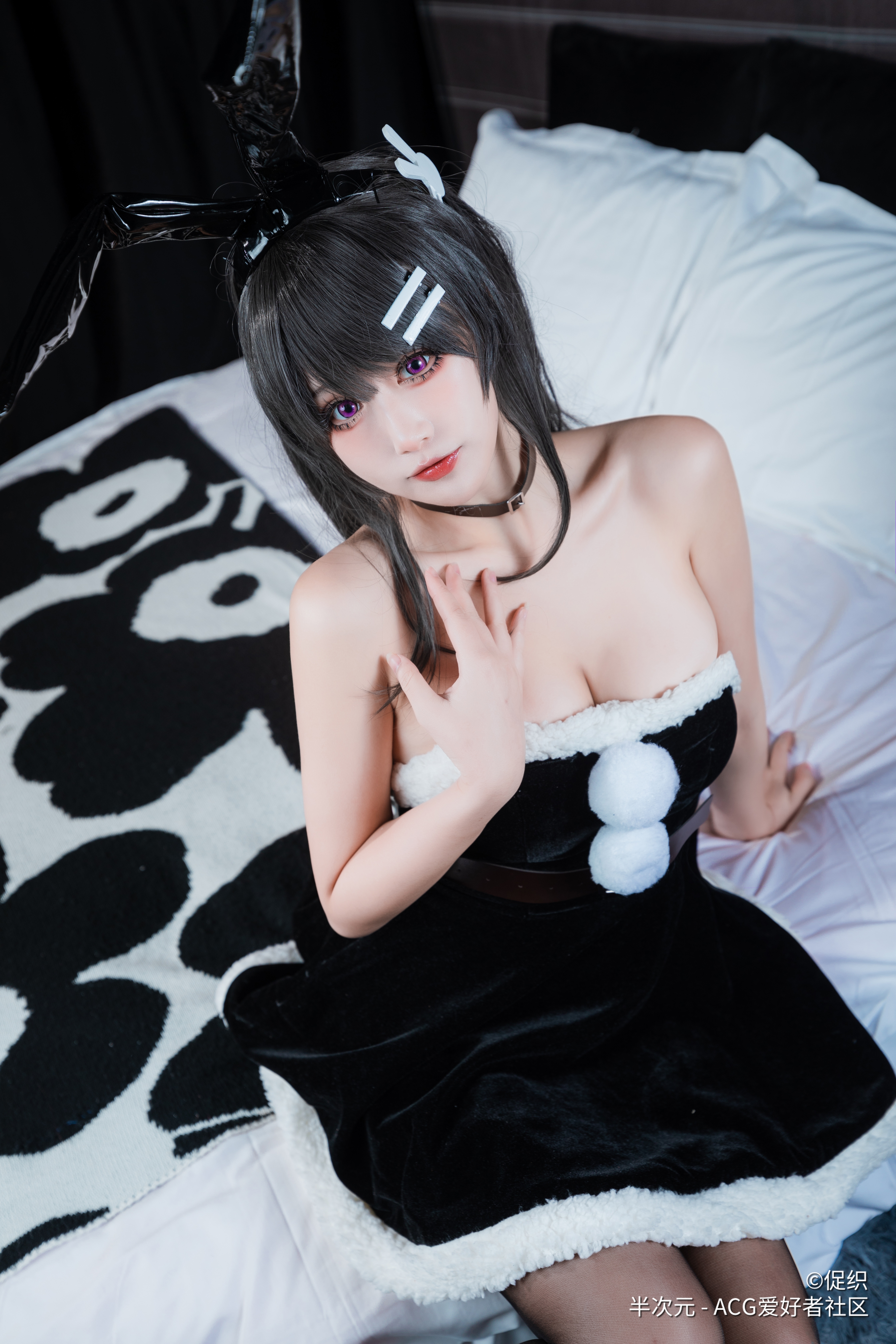 Sakurajima Mai Christmas cos is a Christmas handmade (black) version of hemp... Sakurajima Mai Christmas cos is a Christmas handmade (black) version of hemp...