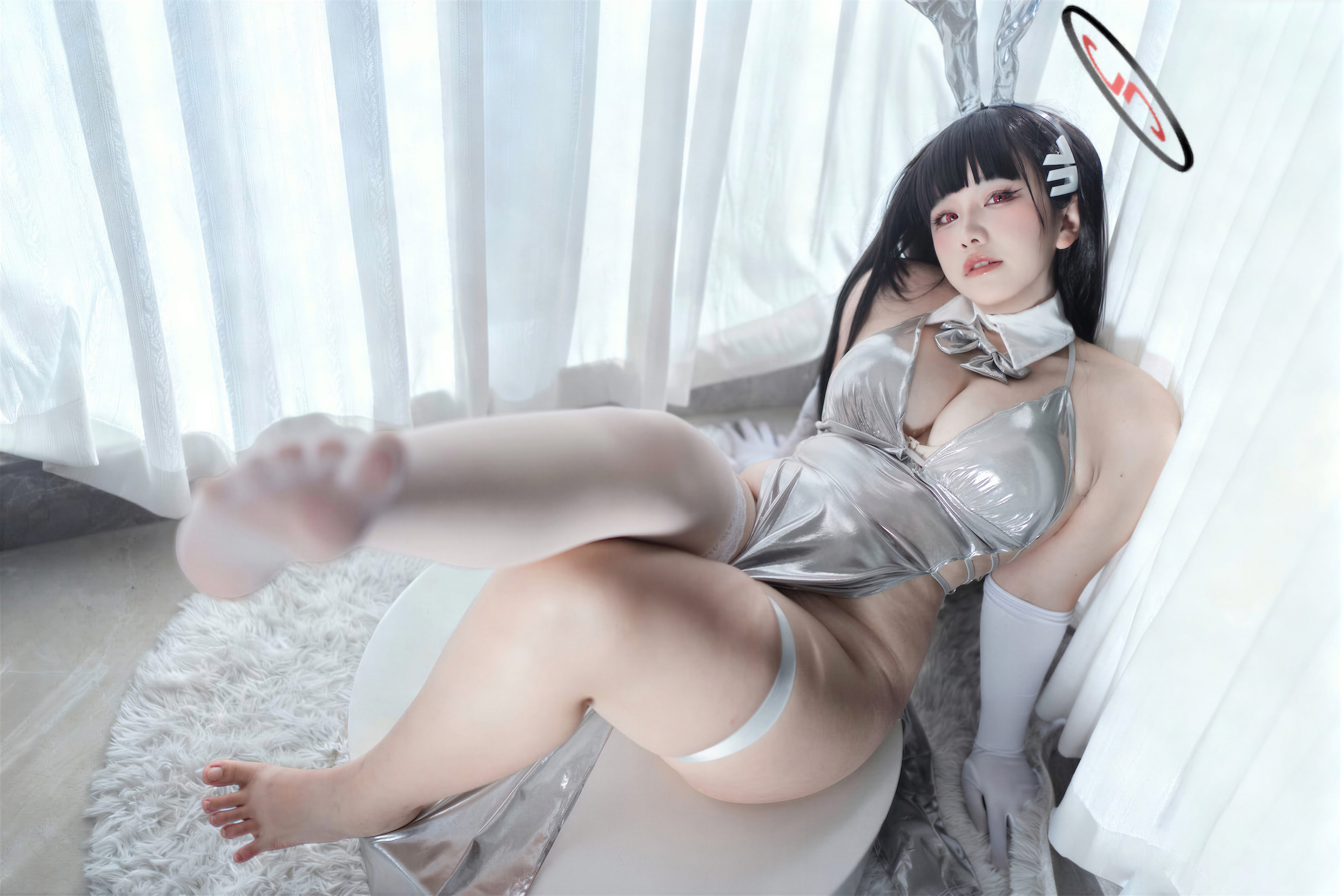 A Ban is very happy today - Blue Archive Tiaoyue Rion Silver Long Dress A Ban is very happy today - Blue Archive Tiaoyue Rion Silver Long Dress
