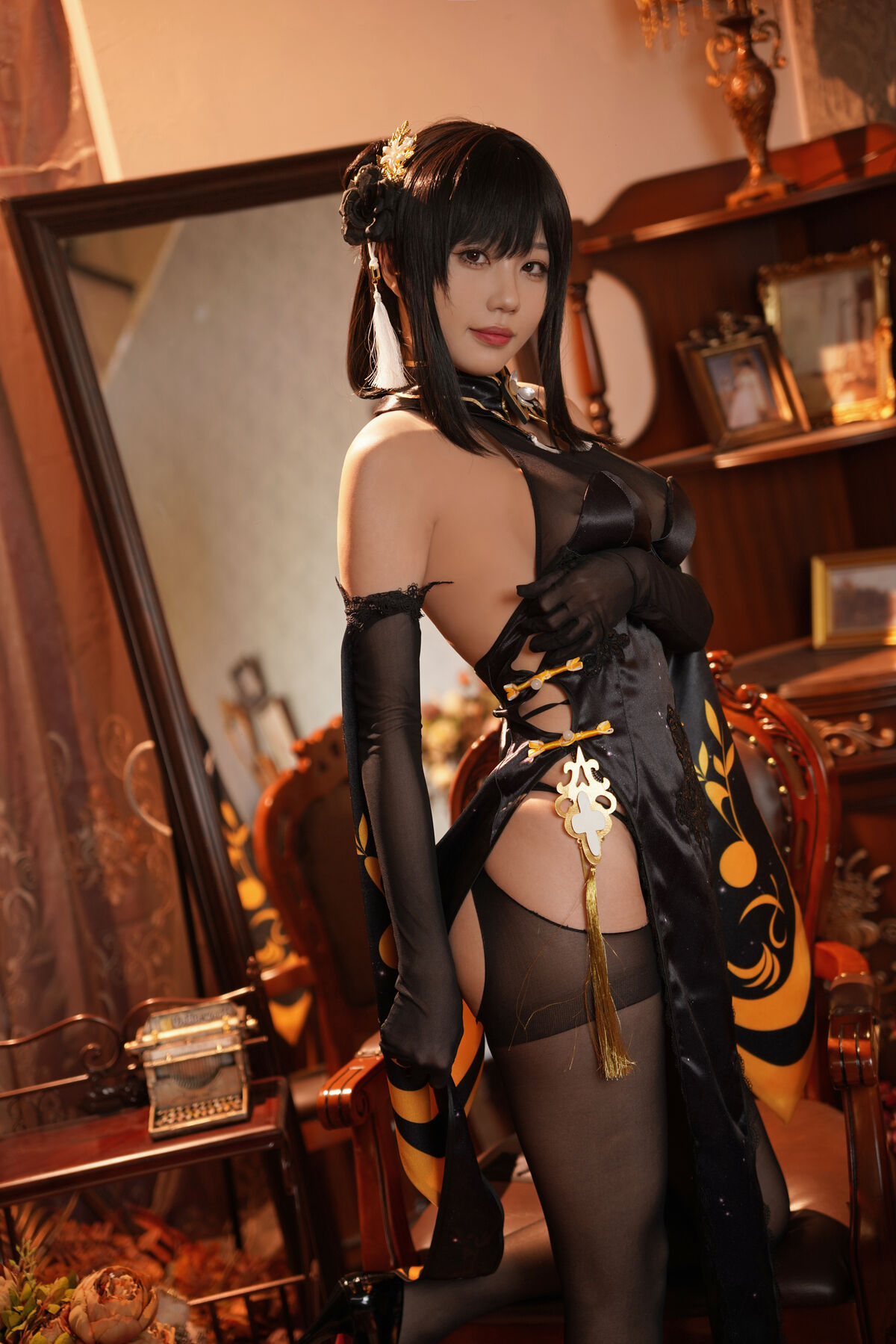 Coser@ Wuyingmeow Meow Ghost - Zhenhai Black Qipao Part01 (67P - 4V) Coser@ Wuyingmeow Meow Ghost - Zhenhai Black Qipao Part01 (67P - 4V)
