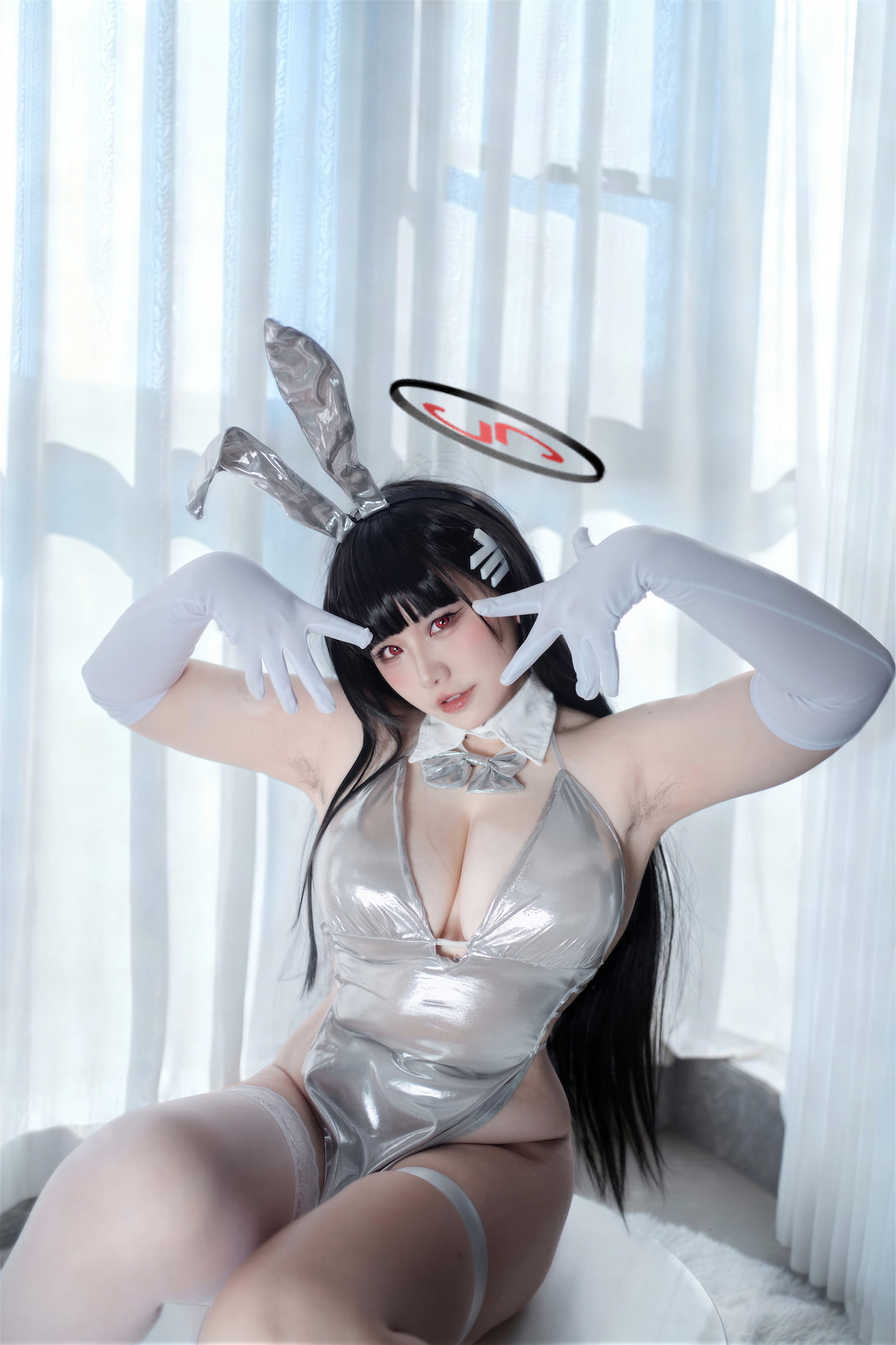 A Ban is very happy today - Blue Archive Tiaoyue Rion Silver Long Dress A Ban is very happy today - Blue Archive Tiaoyue Rion Silver Long Dress