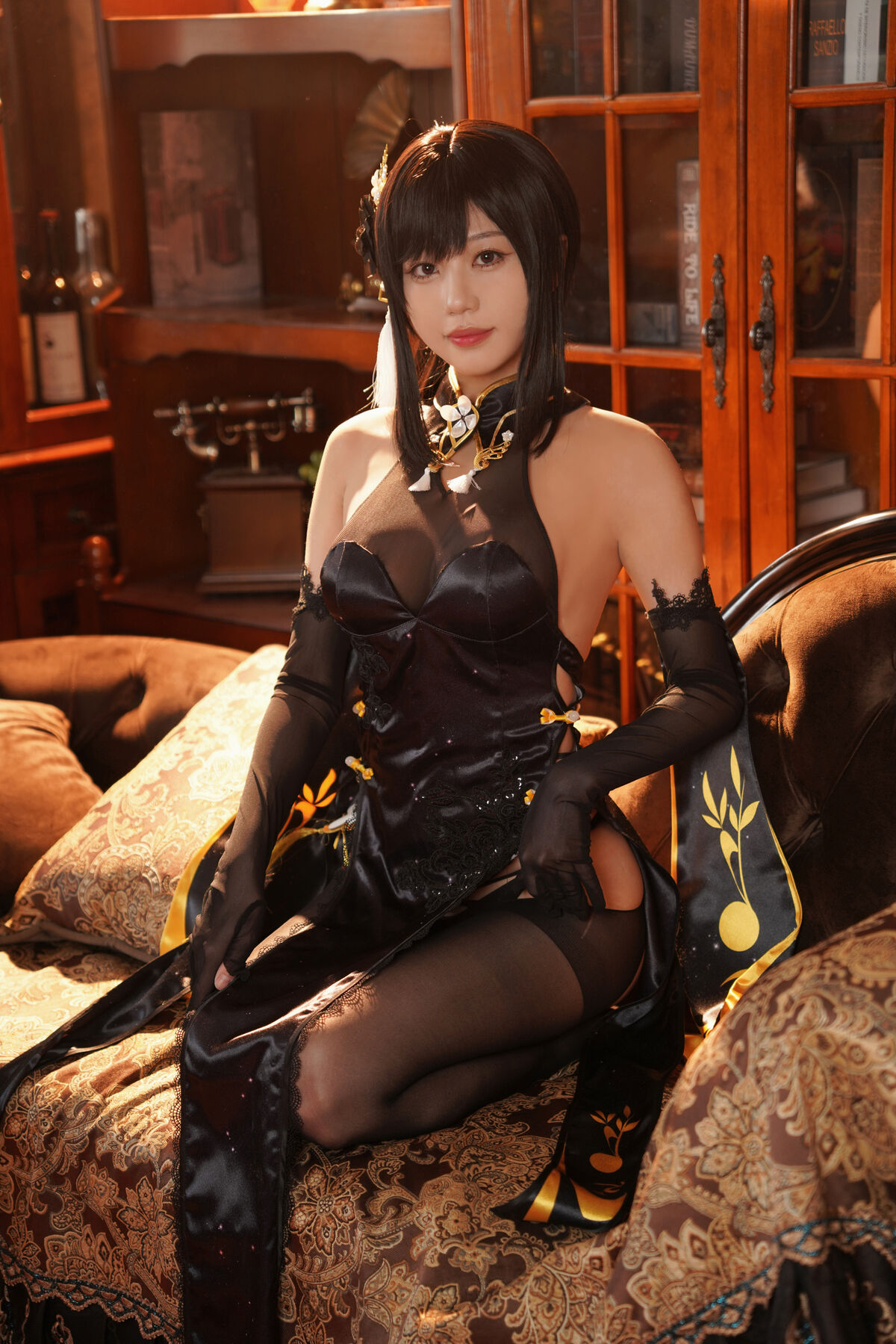Coser@ Wuyingmeow Meow Ghost - Zhenhai Black Qipao Part01 (67P - 4V) Coser@ Wuyingmeow Meow Ghost - Zhenhai Black Qipao Part01 (67P - 4V)