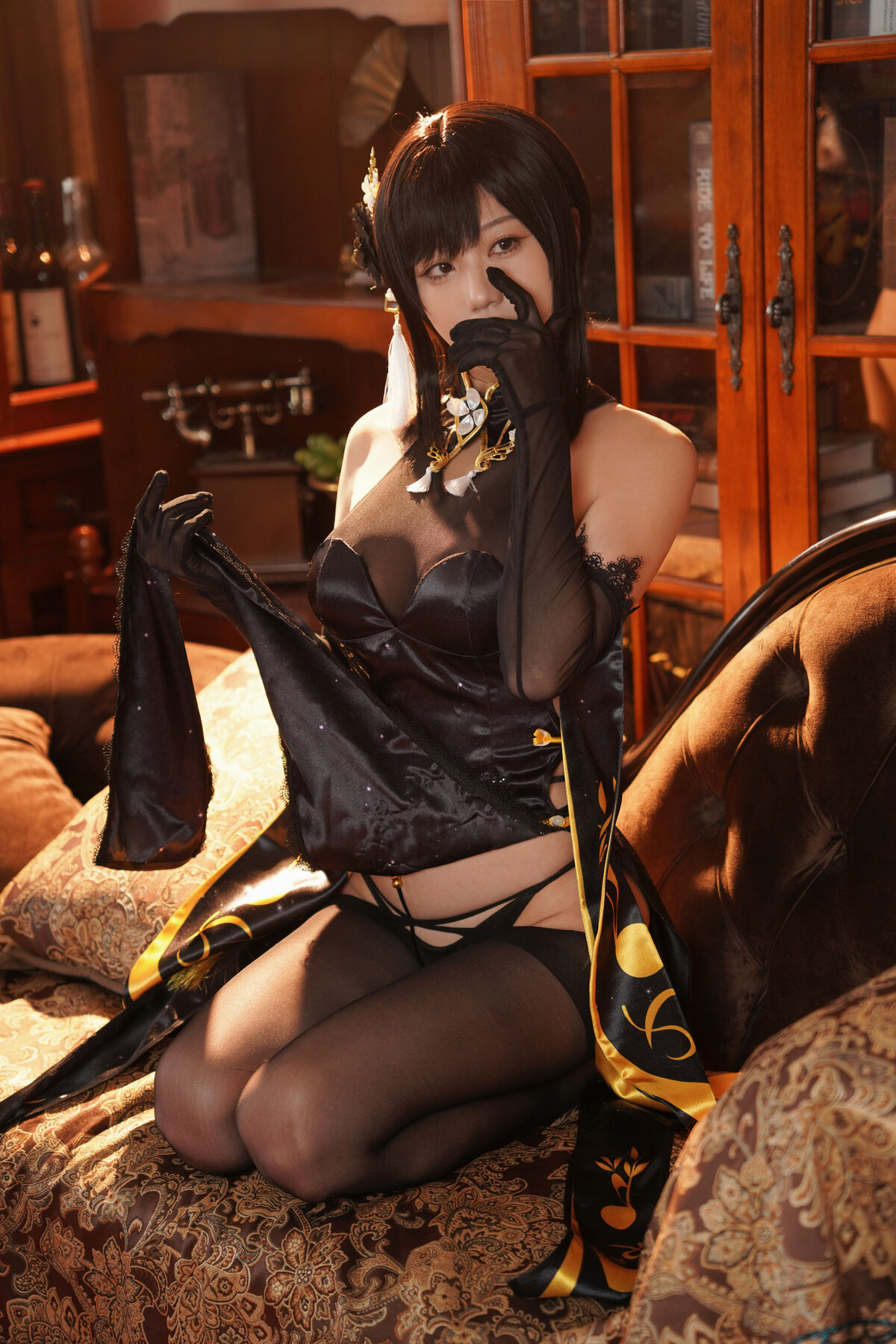 Coser@ Wuyingmeow Meow Ghost - Zhenhai Black Qipao Part01 (67P - 4V) Coser@ Wuyingmeow Meow Ghost - Zhenhai Black Qipao Part01 (67P - 4V)