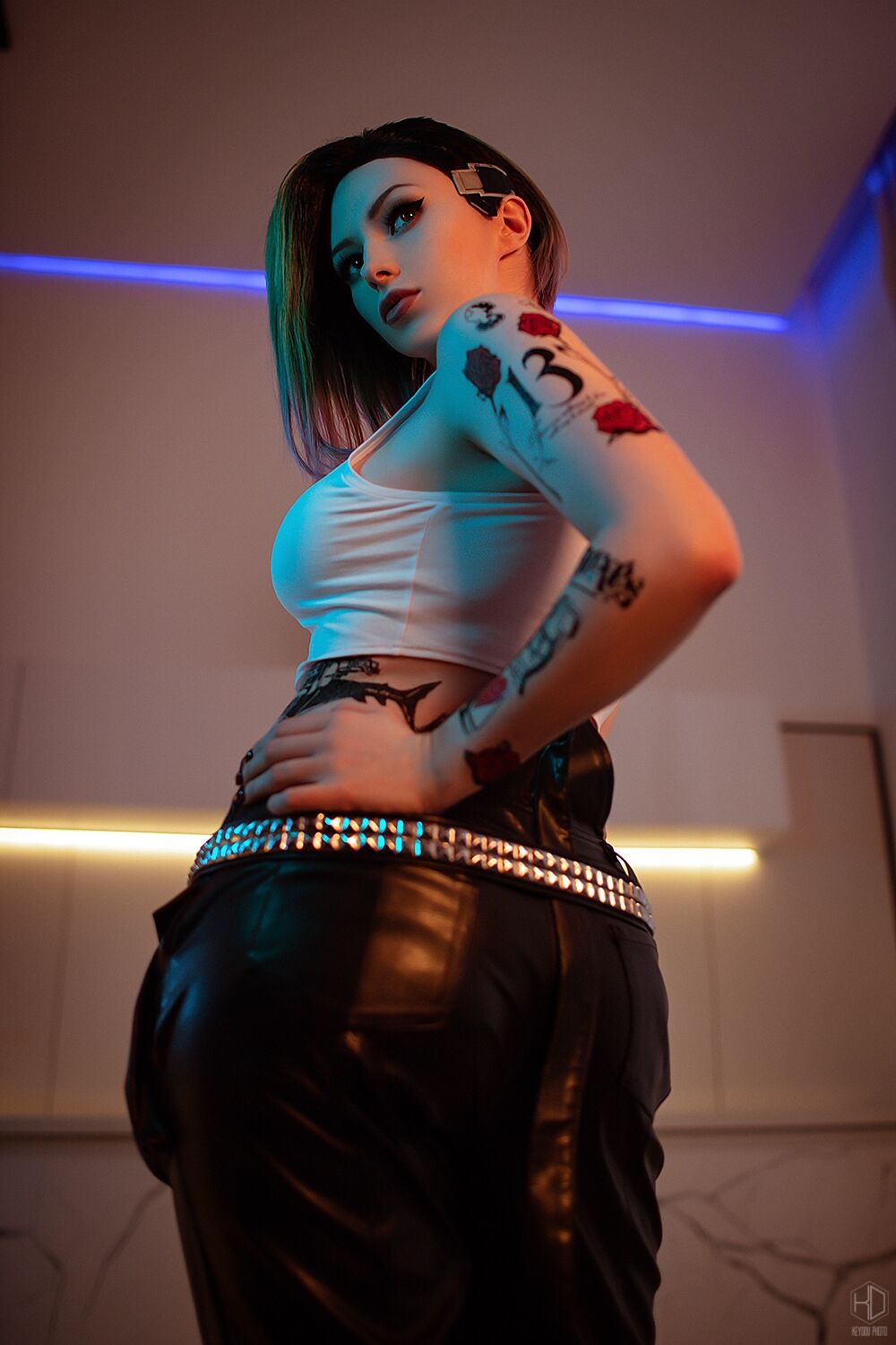 Lady Melamori - Judy Alvarez (Cyberpunk 2077) Full Set + BTS Lady Melamori - Judy Alvarez (Cyberpunk 2077) Full Set + BTS