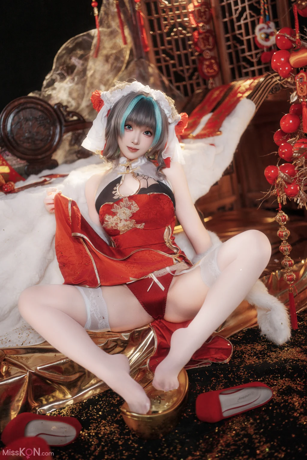 Coser@Bangni Bonnie: Azur Lane Cheshire New Year Cheongsam (81 photos + 8 videos) Coser@Bangni Bonnie: Azur Lane Cheshire New Year Cheongsam (81 photos + 8 videos)