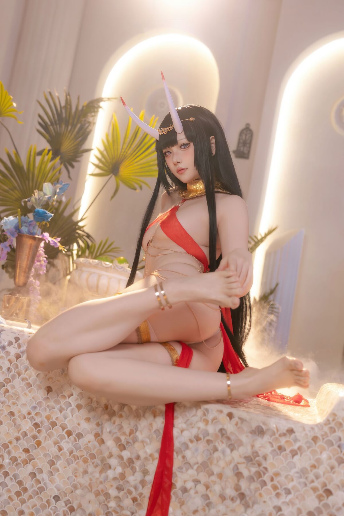 Coser@ Yuyu - Azur Lane Noshiro Red Veil Bath Shadow (81P) Coser@ Yuyu - Azur Lane Noshiro Red Veil Bath Shadow (81P)
