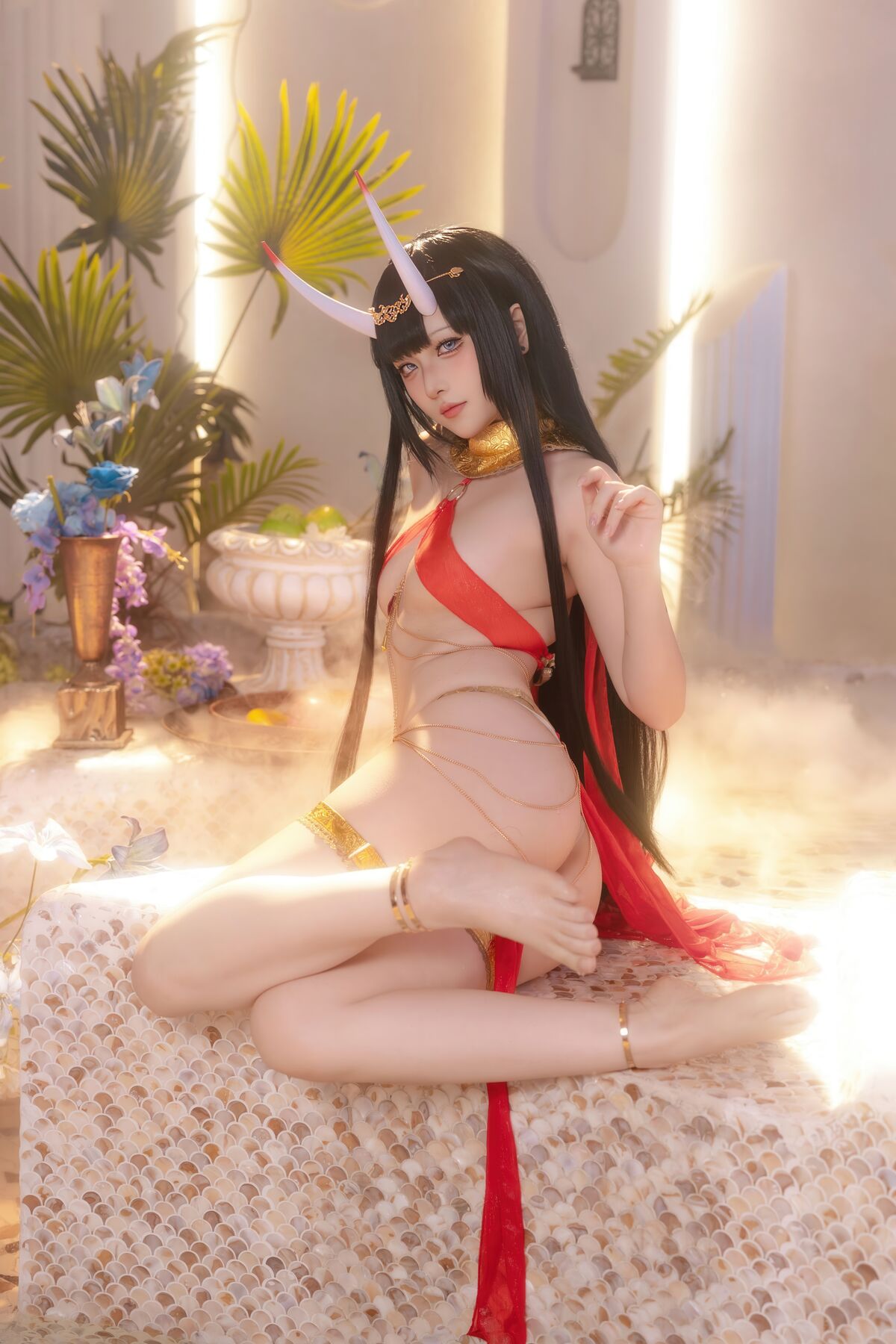 Coser@ Yuyu - Azur Lane Noshiro Red Veil Bath Shadow (81P) Coser@ Yuyu - Azur Lane Noshiro Red Veil Bath Shadow (81P)