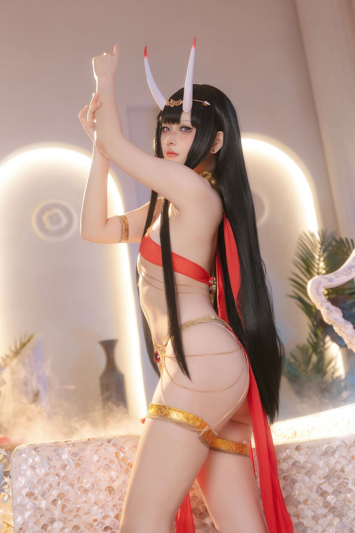 Coser@ Yuyu - Azur Lane Noshiro Red Veil Bath Shadow (81P) Coser@ Yuyu - Azur Lane Noshiro Red Veil Bath Shadow (81P)