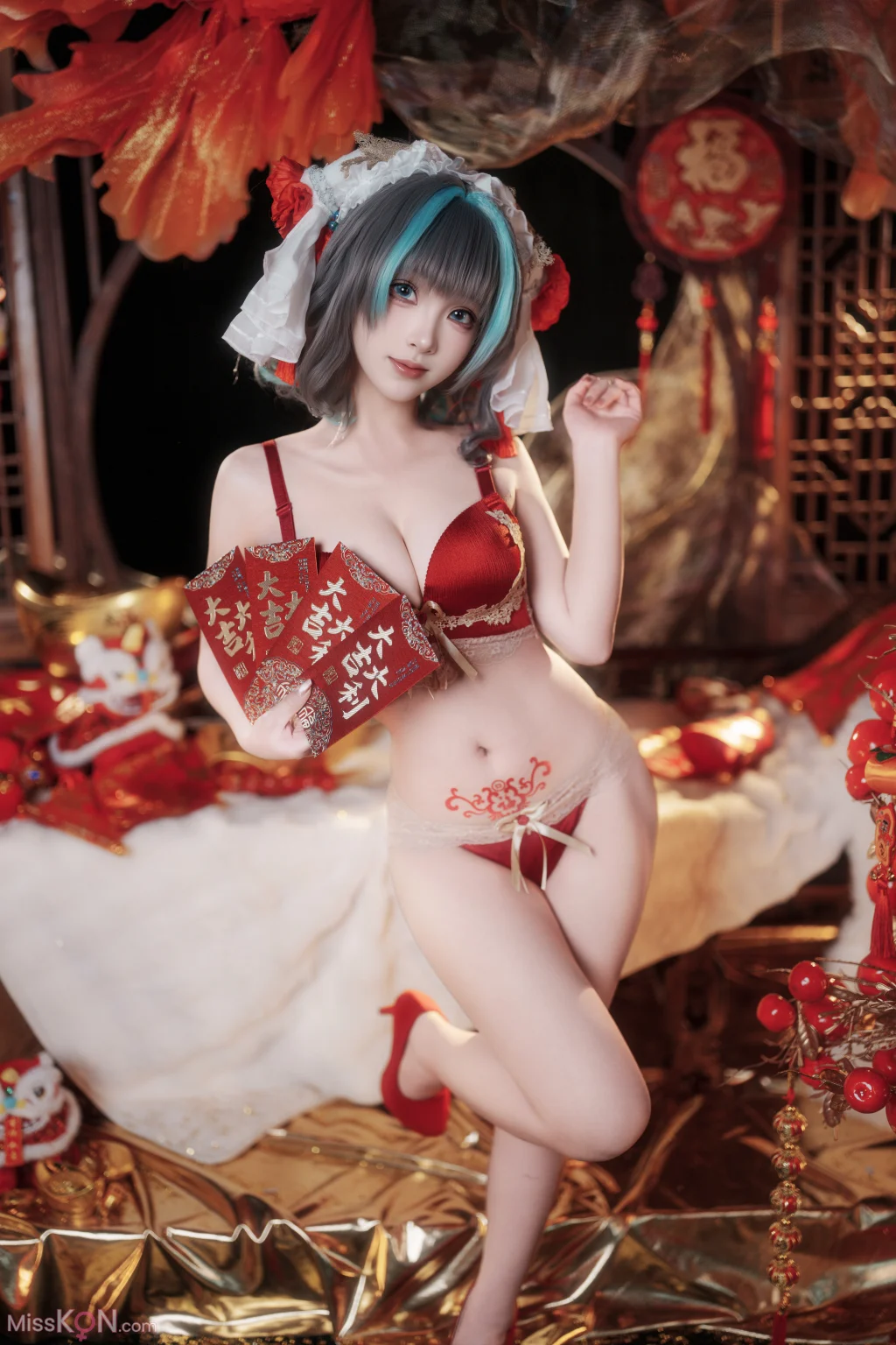 Coser@Bangni Bonnie: Azur Lane Cheshire New Year Cheongsam (81 photos + 8 videos) Coser@Bangni Bonnie: Azur Lane Cheshire New Year Cheongsam (81 photos + 8 videos)