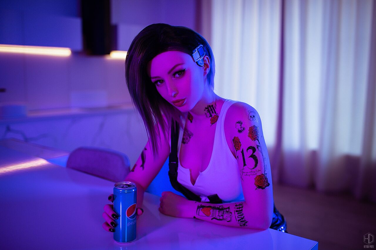 Lady Melamori - Judy Alvarez (Cyberpunk 2077) Full Set + BTS Lady Melamori - Judy Alvarez (Cyberpunk 2077) Full Set + BTS