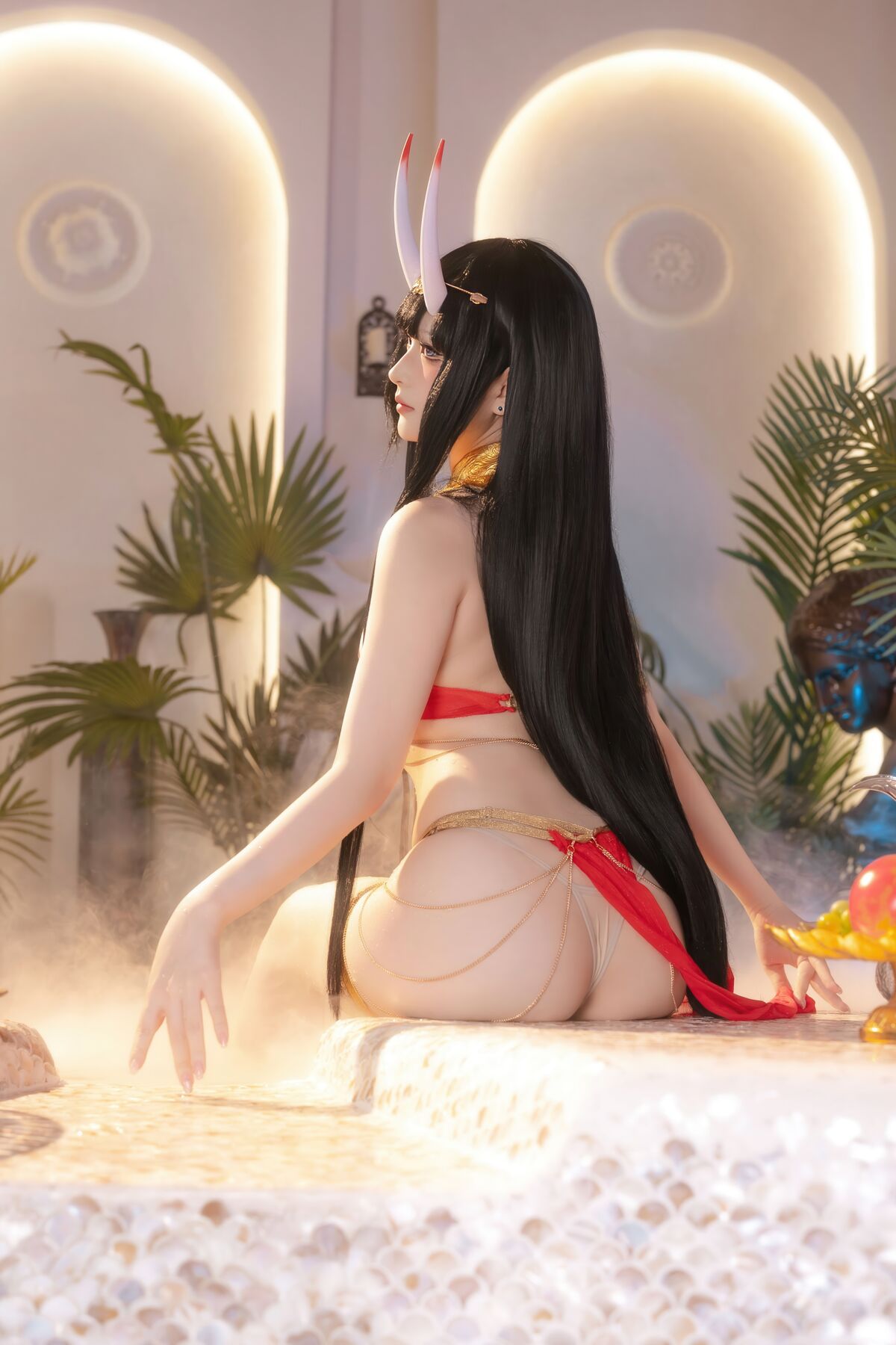 Coser@ Yuyu - Azur Lane Noshiro Red Veil Bath Shadow (81P) Coser@ Yuyu - Azur Lane Noshiro Red Veil Bath Shadow (81P)