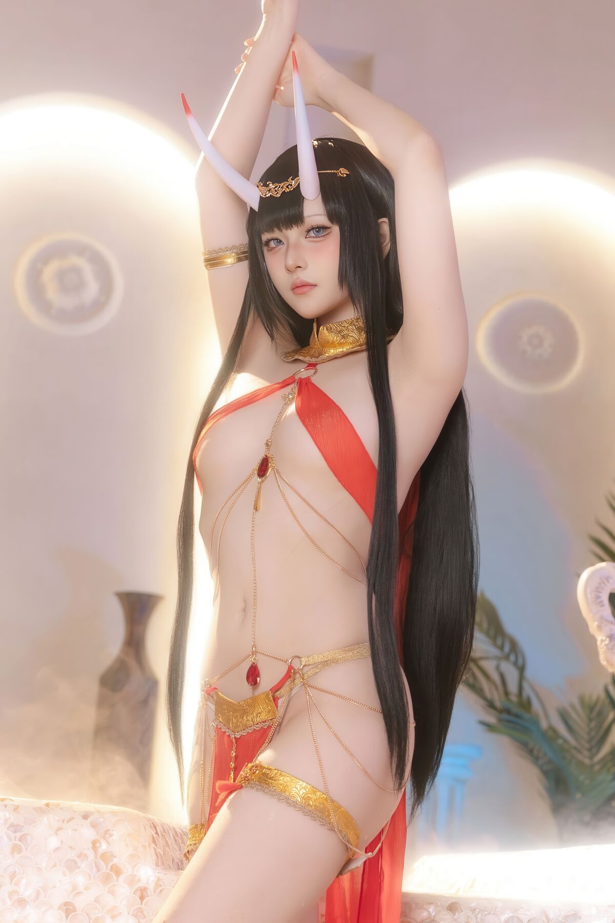 Coser@ Yuyu - Azur Lane Noshiro Red Veil Bath Shadow (81P) Coser@ Yuyu - Azur Lane Noshiro Red Veil Bath Shadow (81P)