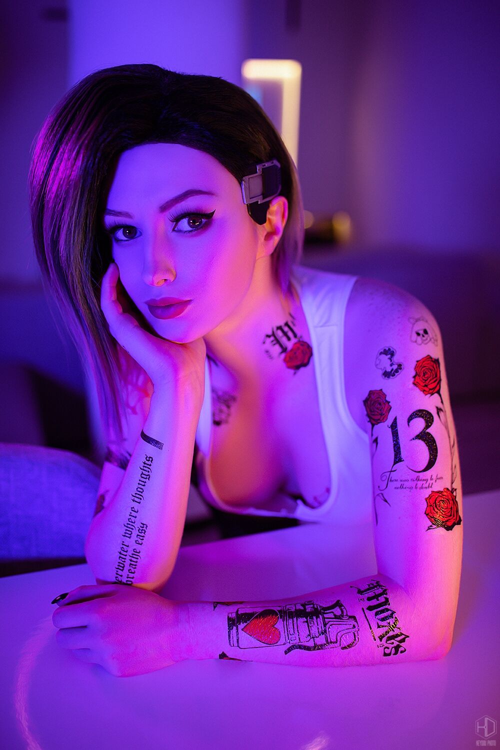 Lady Melamori - Judy Alvarez (Cyberpunk 2077) Full Set + BTS Lady Melamori - Judy Alvarez (Cyberpunk 2077) Full Set + BTS