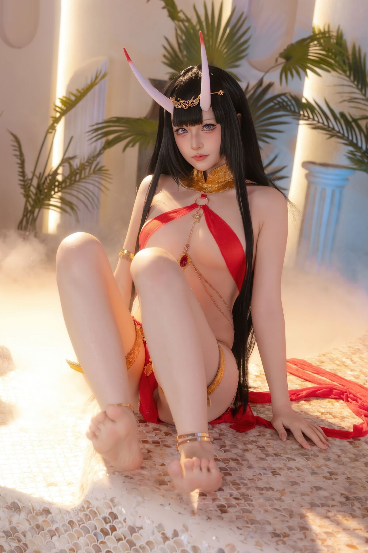 Coser@ Yuyu - Azur Lane Noshiro Red Veil Bath Shadow (81P) Coser@ Yuyu - Azur Lane Noshiro Red Veil Bath Shadow (81P)