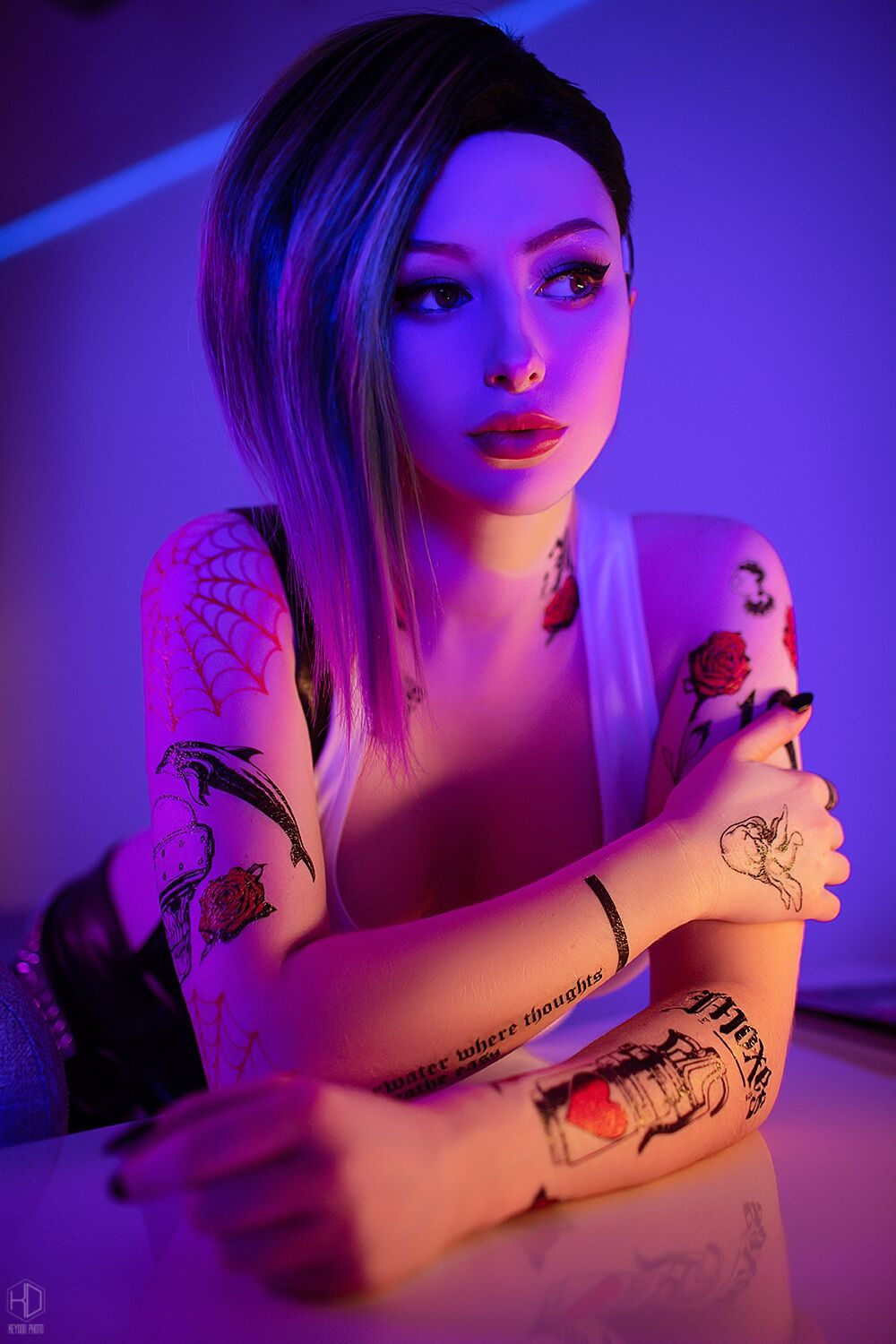 Lady Melamori - Judy Alvarez (Cyberpunk 2077) Full Set + BTS Lady Melamori - Judy Alvarez (Cyberpunk 2077) Full Set + BTS