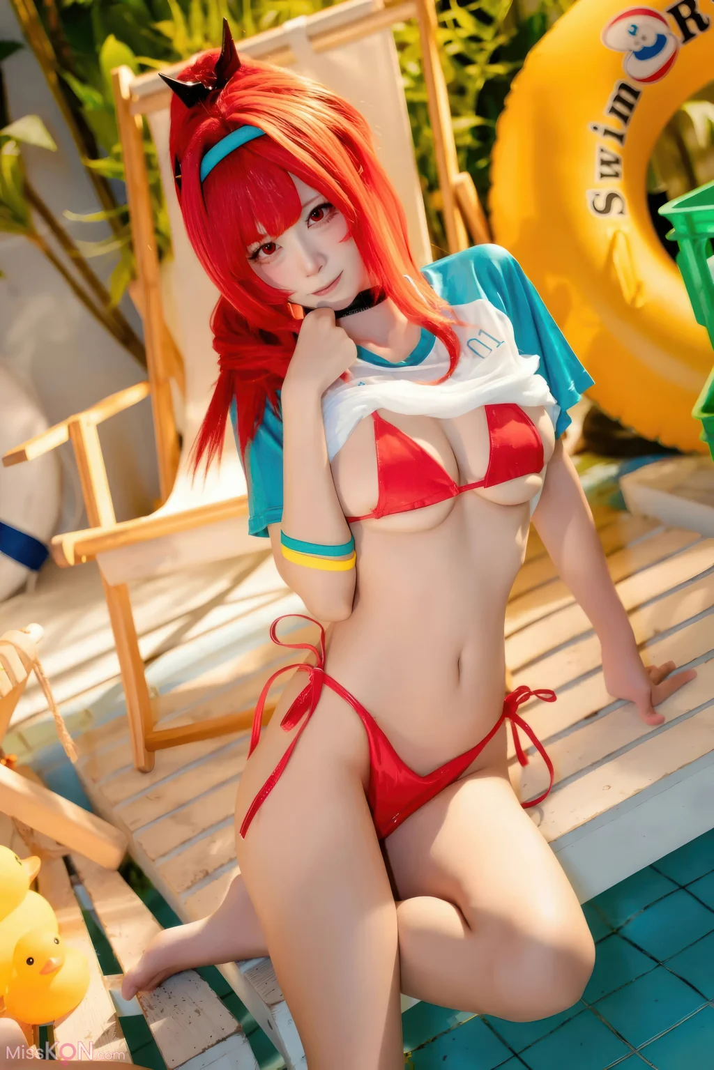 Coser@ Three Unmanned Figures: Nikke Ravi Swimsuit Red Style (32 photos) Coser@ Three Unmanned Figures: Nikke Ravi Swimsuit Red Style (32 photos)