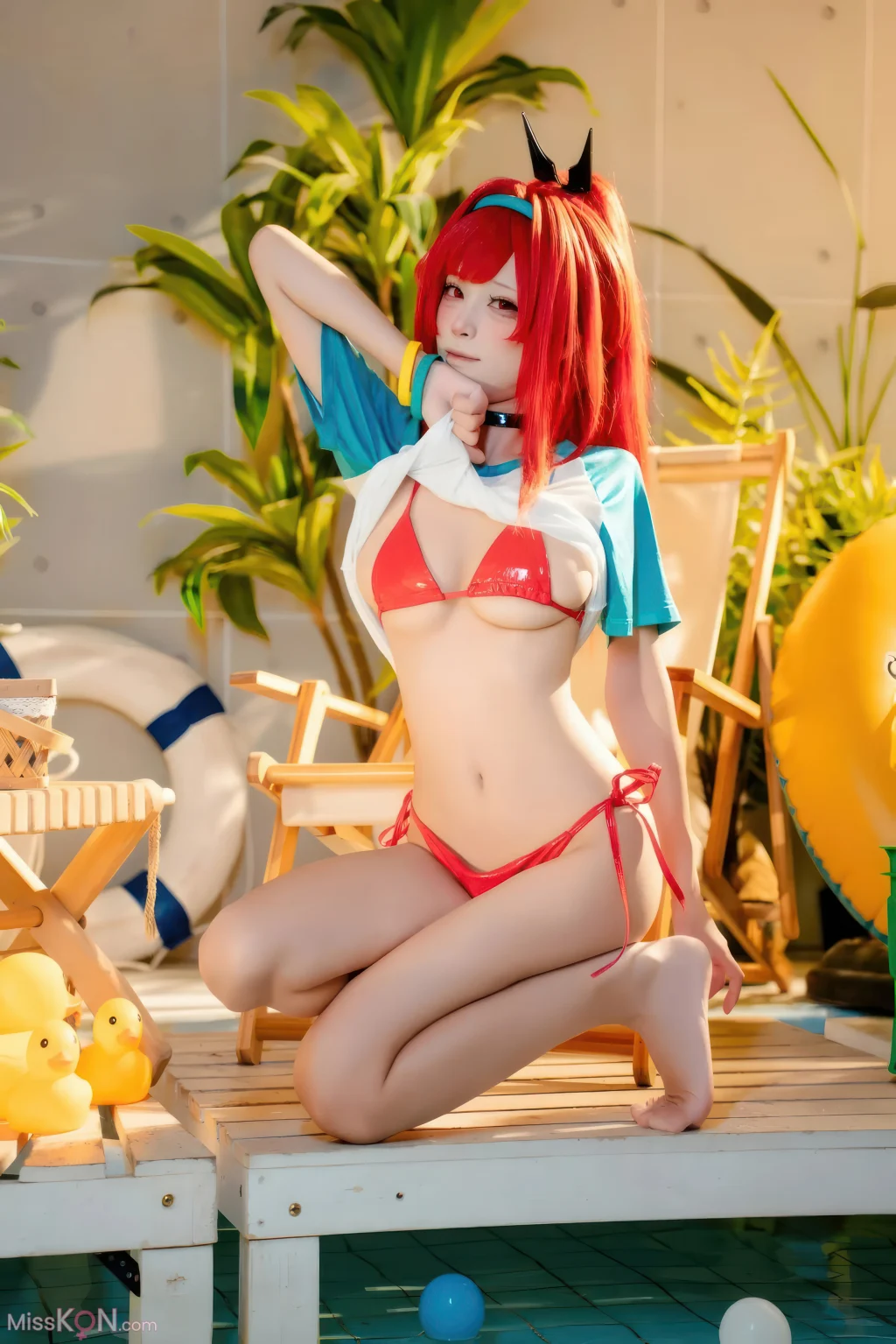 Coser@ Three Unmanned Figures: Nikke Ravi Swimsuit Red Style (32 photos) Coser@ Three Unmanned Figures: Nikke Ravi Swimsuit Red Style (32 photos)