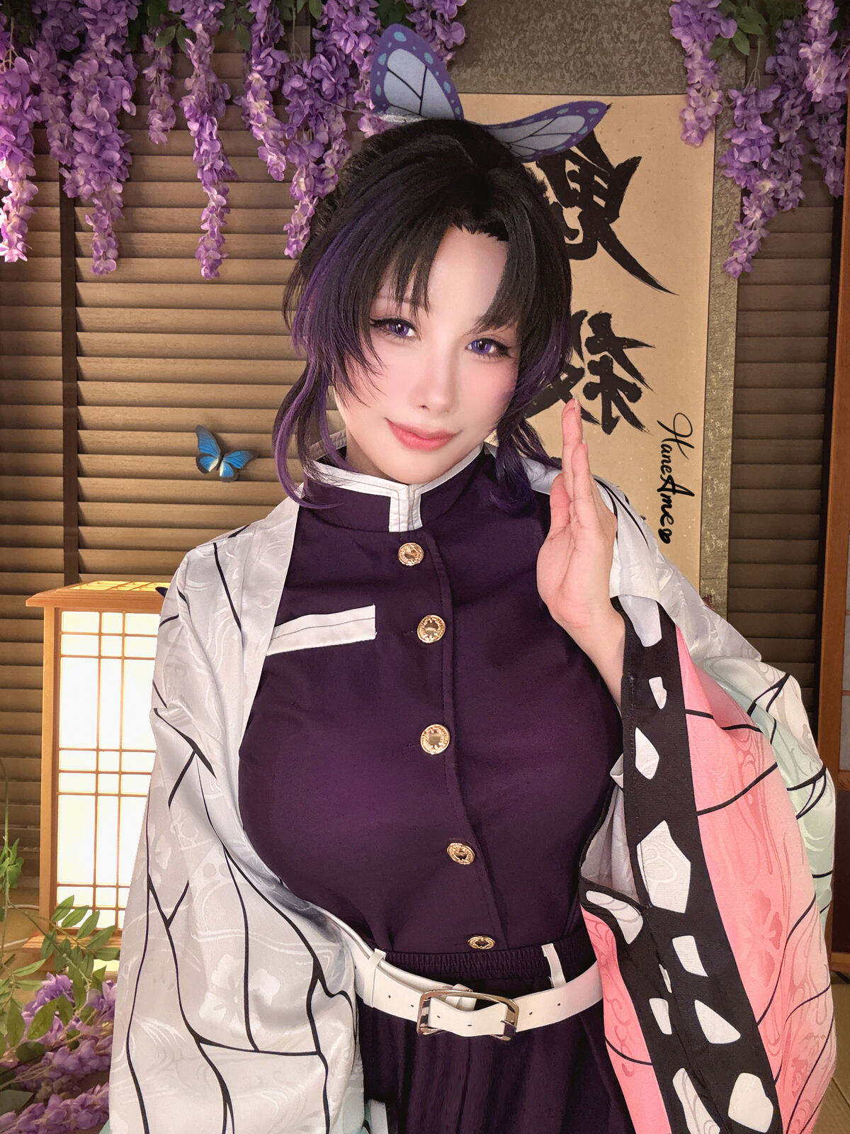 Coser@Hane Ame - Demon Slayer Butterfly Shinobu (43P - 10V) Coser@Hane Ame - Demon Slayer Butterfly Shinobu (43P - 10V)