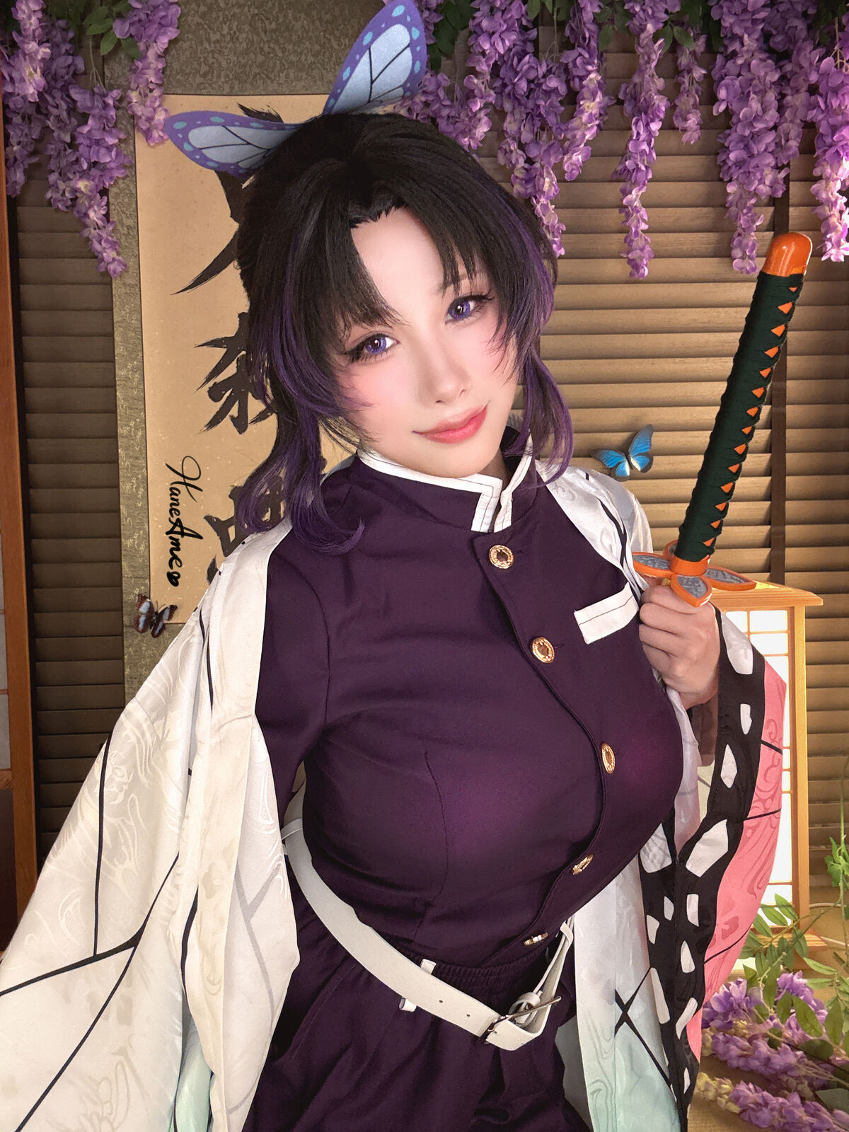 Coser@Hane Ame - Demon Slayer Butterfly Shinobu (43P - 10V) Coser@Hane Ame - Demon Slayer Butterfly Shinobu (43P - 10V)